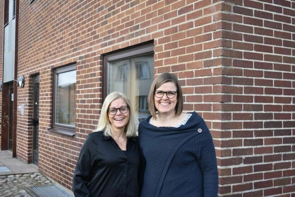 Susanne Stolt (t v) är rektor för förskolan med församlingen som huvudman och Emma-Lena Liljenberg är projektledare för Möjligheternas hus. Foto: Ola Karlman