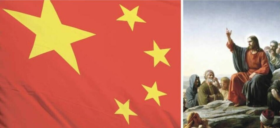 Den kinesiska regimen uppges göra om bibelberättelser för att de ska passa in i den kommunistiska ideologin. Foto: Kin Cheung/AP/TT & Wikimedia