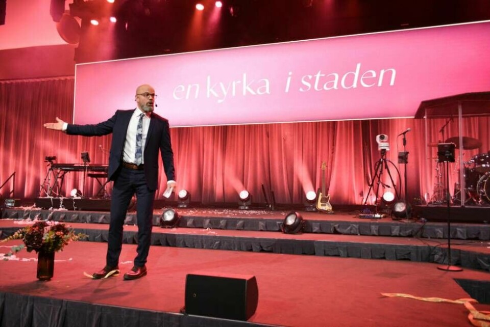 ”Vi vill vara en stor församling i hjärtat av Sverige”, säger Niklas Piensoho, pastor i Filadelfiakyrkan. Foto: Lars Liljesvärd