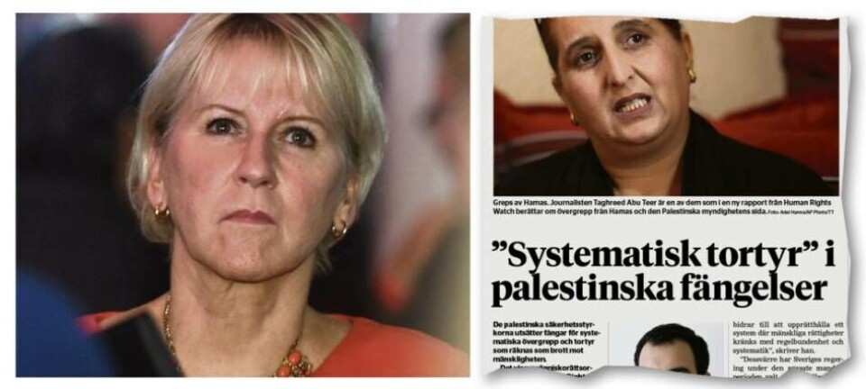 Margot Wallström (S) har varit tyst om Human Rights Watch rapport, där det framkommer att det palestinska ledarskapet systematiskt förföljer, hotar och torterar oliktänkande. Margot Wallström (S) har varit tyst om Human Rights Watch rapport, där det framkommer att det palestinska ledarskapet systematiskt förföljer, hotar och torterar oliktänkande.