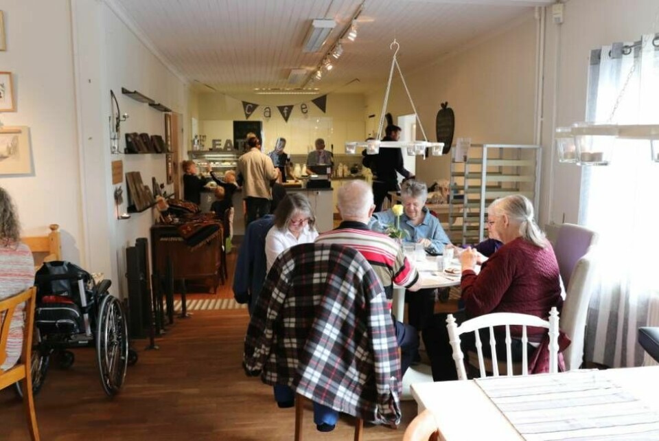 Mötesplatsen café och second hand i Horred Foto: Ingrid Byström