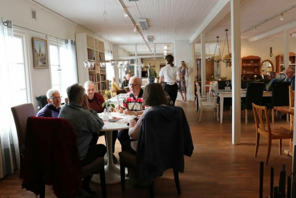 Mötesplatsen café och second hand i Horred. Foto: Ingrid Byström