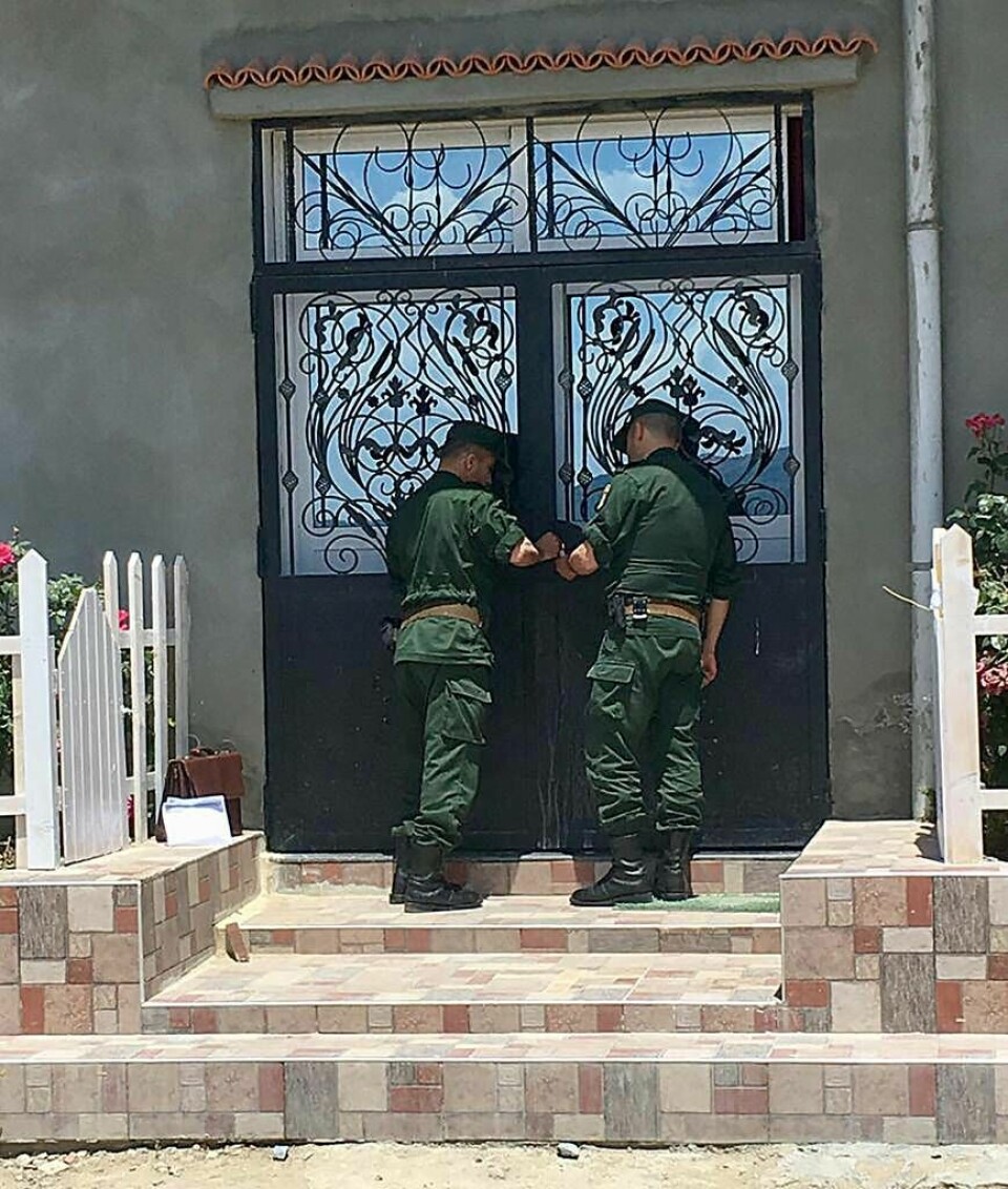 Myndigheterna stängde kyrkan i Boudjema i Algeriet den 17 maj 2019. Foto: Privat