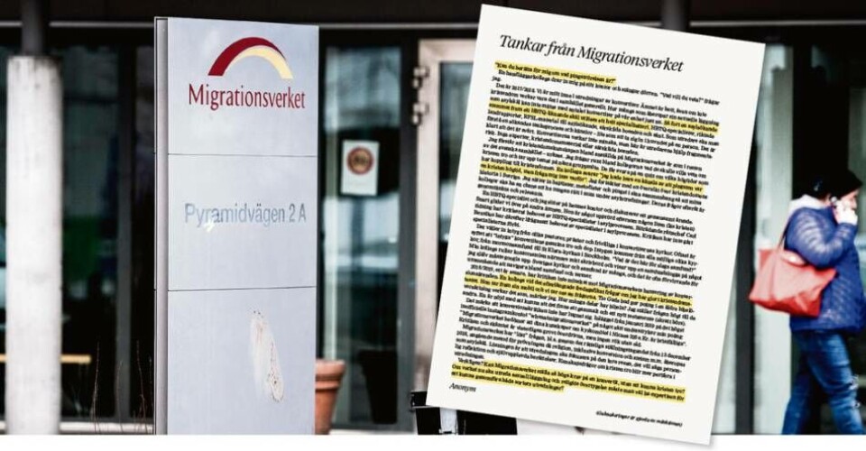 Här är brevet från handläggaren på Migrationsverket