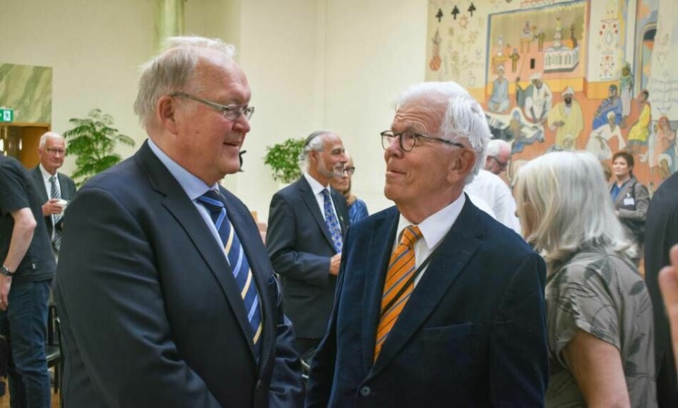 Stödet till Israel förenar Göran Persson (S) och Alf Svensson (KD). Foto: Börje Norlén