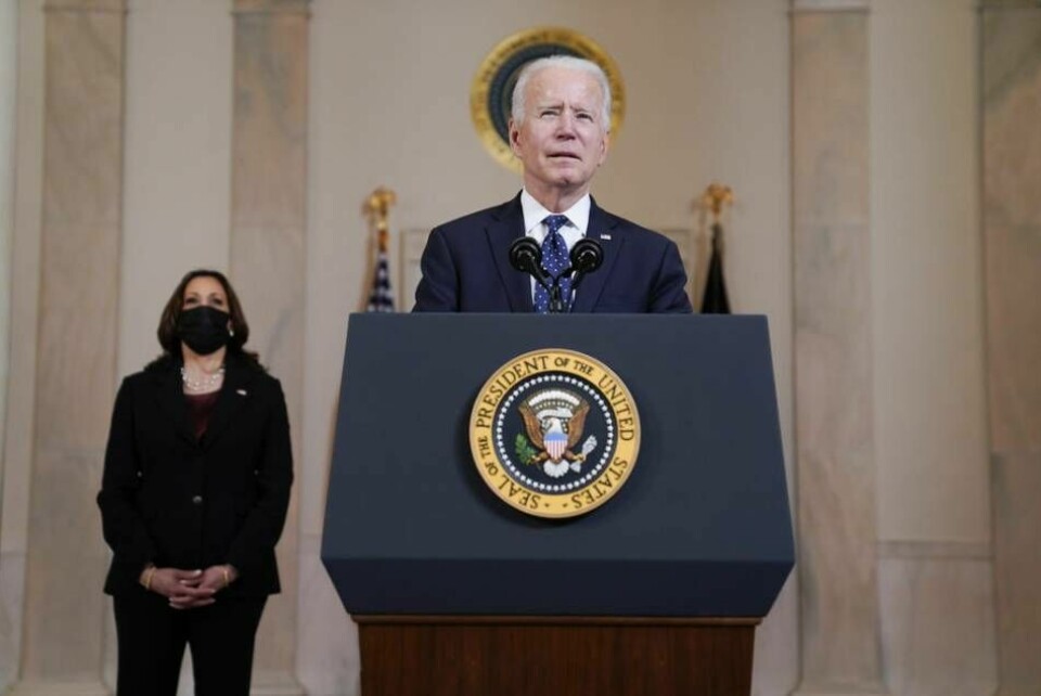 USA:s president Joe Biden talade från Vita huset efter det att domen mot den tidigare polismannen Derek Chauvin offentliggjorts. Foto: Evan Vucci/AP/TT
