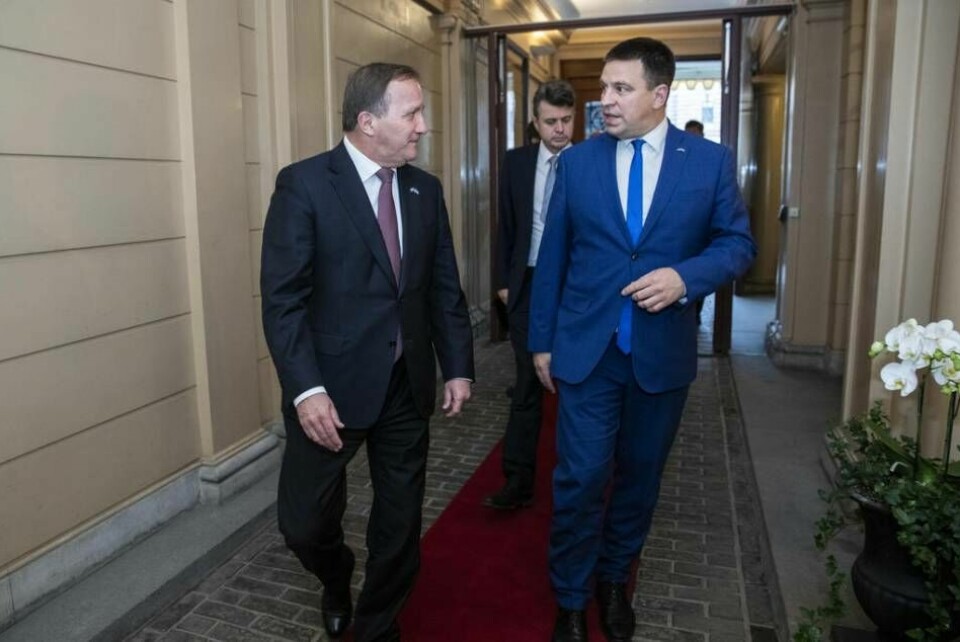 Statsminister Stefan Löfven tar emot Estlands premiärminister Jüri Ratas Foto: Ninni Andersson/Regeringskansliet