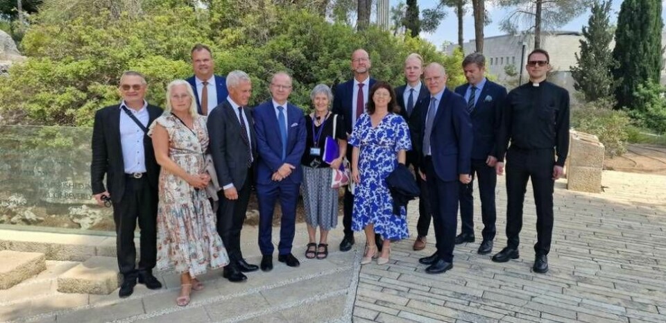 Den svenska delegationen på plats i Israel. Foto: Ruben Agnarsson