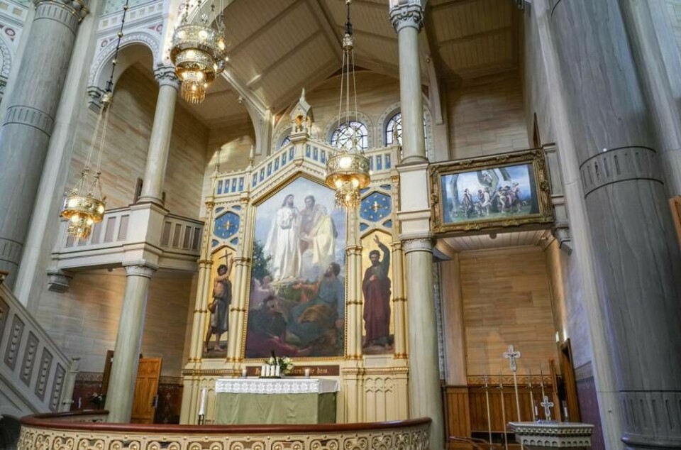 Elisabeth Ohlsons ”Paradiset” S:t Pauli kyrka i Malmö. Foto: Johan Nilsson/TT