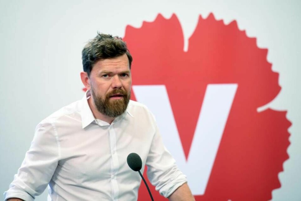 Vänsterpartiets partisekreterare Aron Etzler. Foto: Fredrik Sandberg / TT