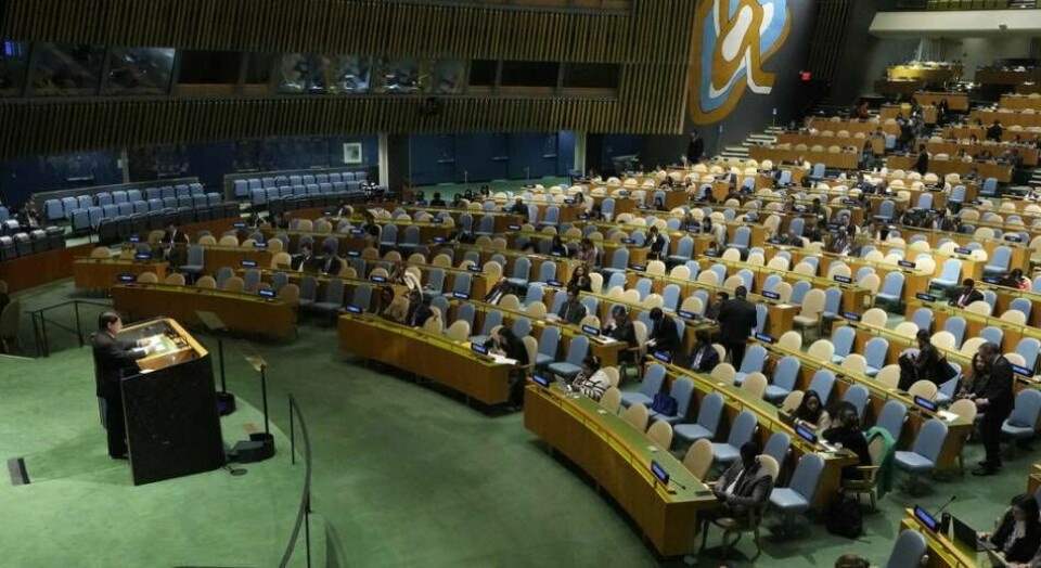 45 länder lade ner sina röster i en omröstning om en FN-resolution om eldupphör. Arkivbild.