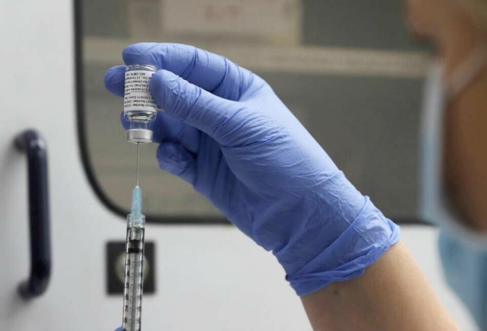 Nuvaxovid är ett proteinbaserat vaccin som kan ges både som första dos och som påfyllnadsdos. Foto: Alastair Grant/AP/TT
