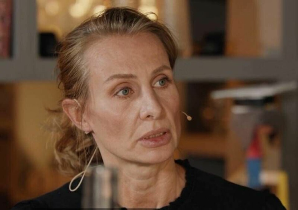 Skribenten och debattören Sara Kristoffersson. Foto: https://www.axess.se/tv/stockholms-bokhelg-2022/konsten-ar-inte-fri-vad-gor-vi-nu/, CC BY-SA 4.0, via Wikimedia Commons