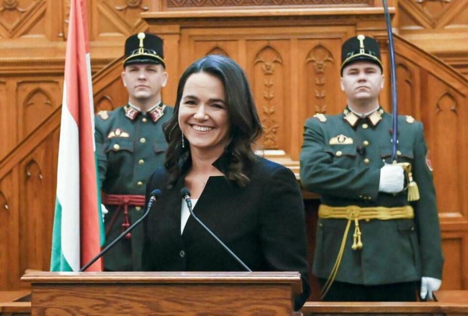 Den troende trebarnsmamman Katalin Novák, tidigare familjeminister, har valts till ny president i Ungern. Foto: Szilard Koszticsak/AP/TT