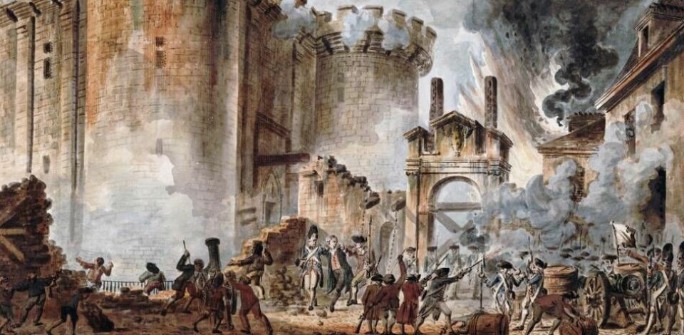 Stormningen av Bastiljen i Paris den 14 juli 1789 brukar ses som startskottet för den franska revolutionen. Vad Edmund Burke framför allt avskydde hos de franska revolutionärerna var deras kristendomsfientlighet, våldsamhet och naiva tro på att kunna skapa ett nytt samhälle utan förankring i samhällets historiska traditioner. Foto: Wikimedia