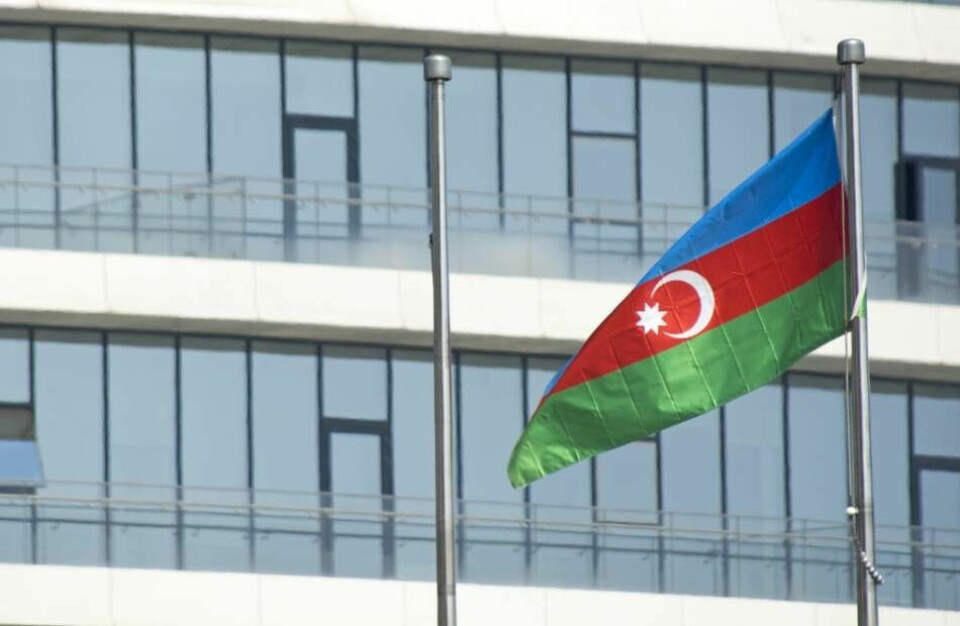 Azerbajdzjans flagga. Foto: Åke Lager