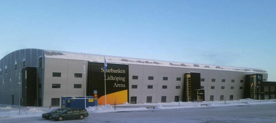 Evangelisationskampanjen ägde rum i arenan som till vardags är hemmaplan för Villa Lidköping BK, färsk SM-finalist i bandy. Foto: Sertion, CC BY 3.0 via Wikimedia Commons (beskuren)