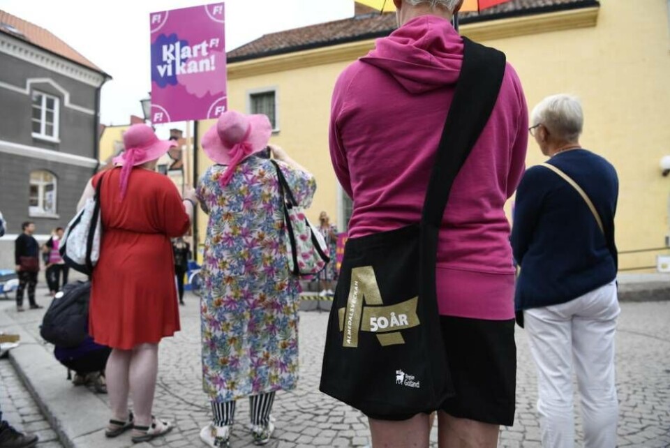 Feministiskt initiativ hade torgmöte i Visby under Almedalsveckan. Feministiskt initiativ hade torgmöte i Visby under Almedalsveckan.