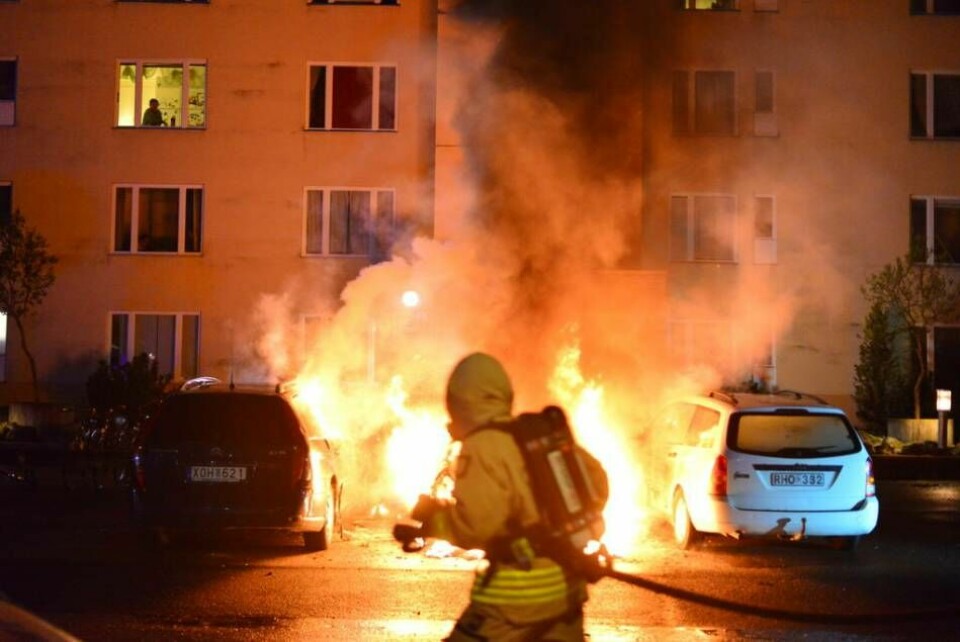Klockaretorpet brottades länge med allvarliga sociala problem. Bilbränder var en vanlig syn nattetid. Foto: Niklas Luks/TT