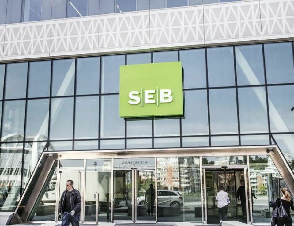 SEB:s nya huvudkontor i Arenastaden i Solna utanför Stockholm. Banken har nyligen bestämt sig för att svartlista 40 företag, som dess fonder framgent inte får investera i. Bland dessa finns tre israeliska banker.