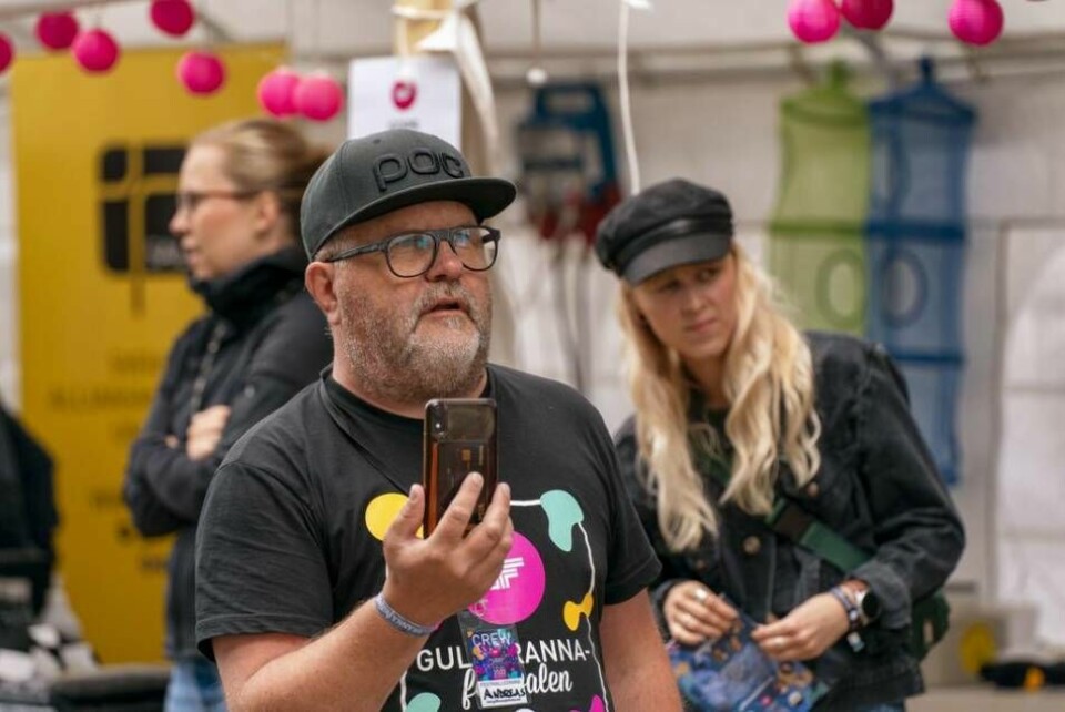 Projektledaren för Gullbrannafestivalen Andreas Joakimsson. Foto: Mikael Good