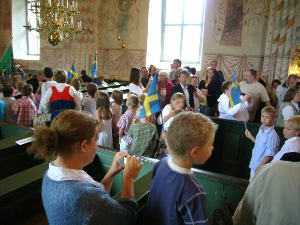 Många svenska barn får fortfarande fira sommarlovets inledning i kyrkan. Foto: Mons Brunius/TT