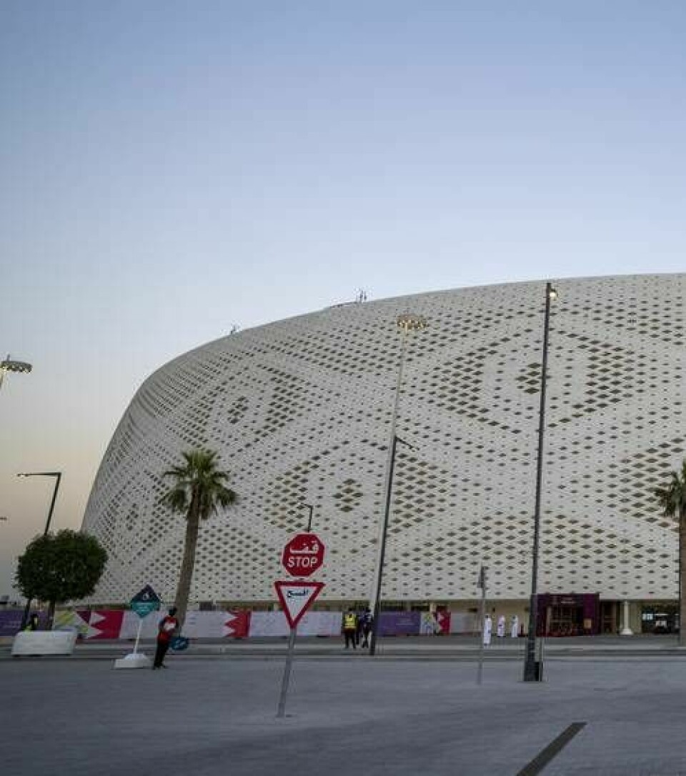 Sveriges framstående fotbollsjournalister kommer att bevaka VM på plats Al Thumama Stadium i Doha samt övriga arenor i Qatar. Foto: Darko Bandic/AP/TT