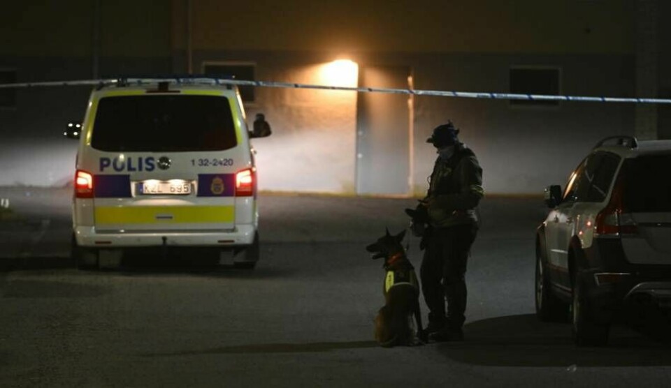 En man i 20-årsåldern sköts till döds i Blombacka i Södertälje den 4 december. Det är en i raden av dödsskjutningar som ägt rum i Sverige i år. Foto: Jessica Gow/TT