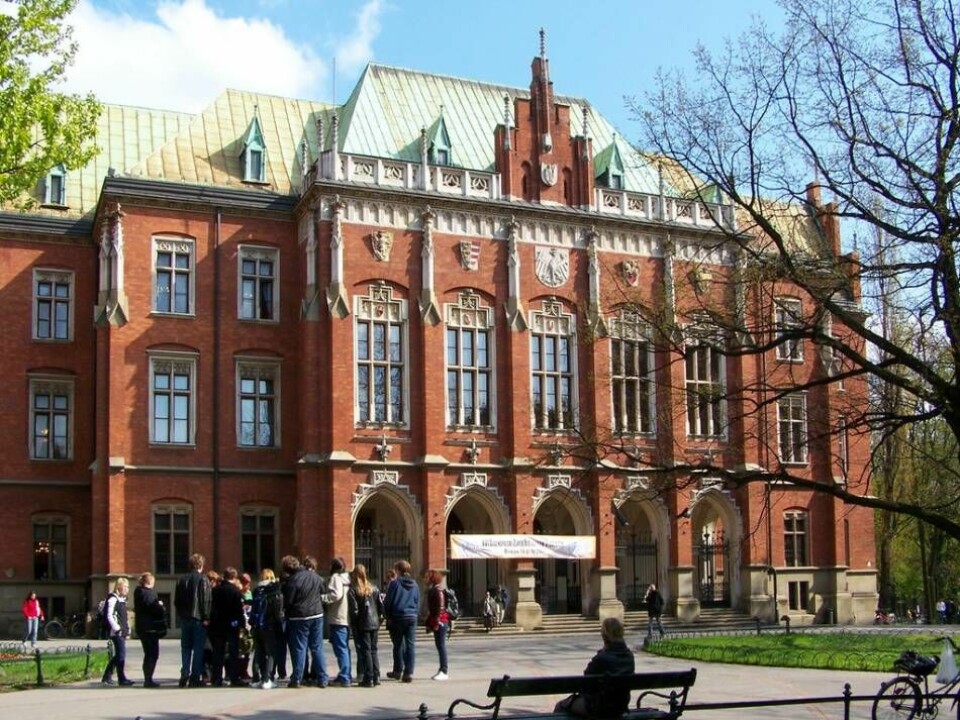 Det Jagellonska universitet i Kraków grundades 1364 och utgör Polens äldsta och mest ansedda lärosäte. Det är en av de största högskolorna i Polen och har över 50 000 studenter; varav många utländska. Foto: Wikipedia commons