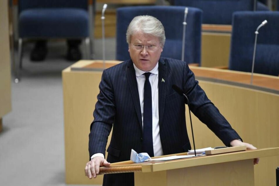 Sverige bör villkora biståndet för att stoppa spridningen av antisemitism i officiella palestinska kanaler, anser Lars Adaktusson (KD). Foto: Henrik Montgomery/TT