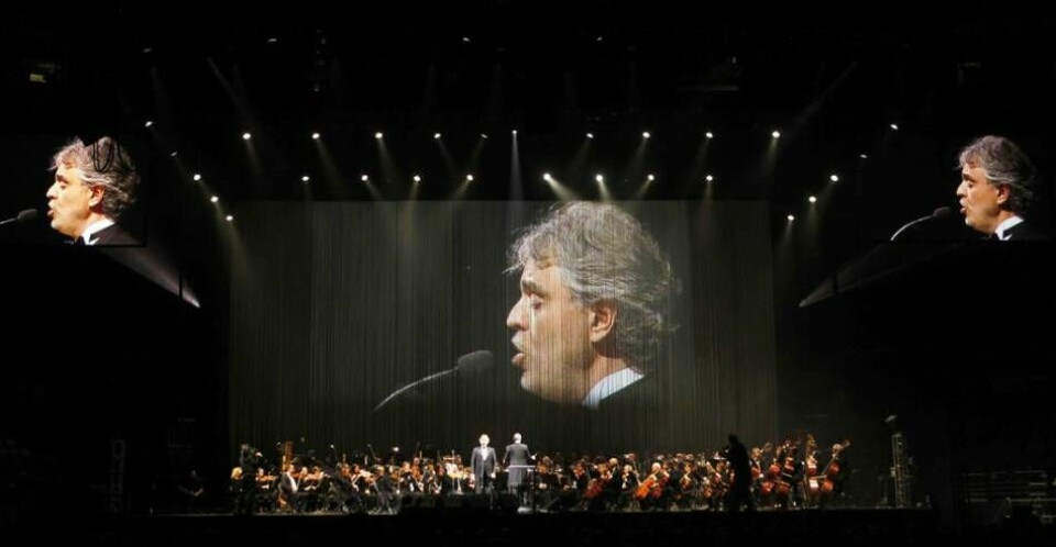 Den italienske tenoren Andrea Bocelli kommer till Scandinavium den 16 mars. Bilden är från en konsert på Madison Square Garden i New York 2010. Foto: Jason DeCrow/AP/TT