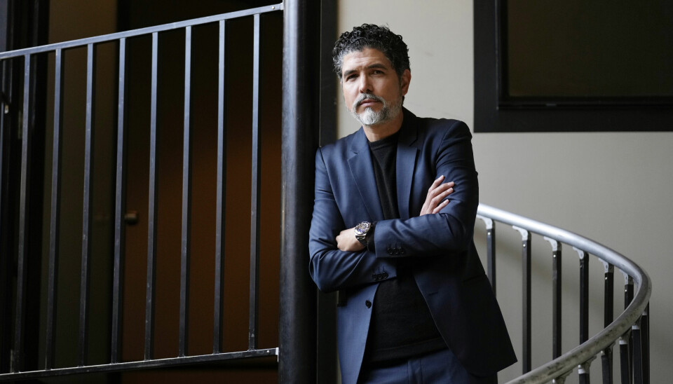Alejandro Gomez Monteverde, director of the film 'Sound and Fareedom,' poses for a portrait, Tuesday, Aug. 22, 2023, at his office in Los Angeles. (AP Photo/Chris Pizzello) CACP305