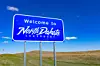 Välkomstskylt vid infarten till North Dakota.