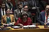 USA:s FN-ambassadör Linda Thomas-Greenfield ses här på sammanträde i FN:s säkerhetsråd. Arkivbild.