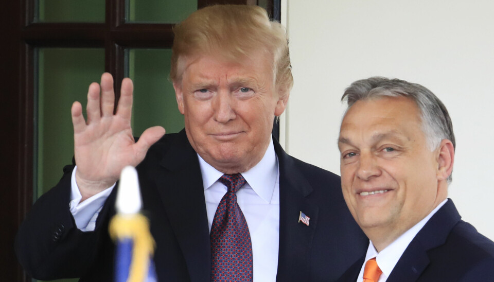 Donald Trump och Viktor Orbán då de möttes 2019.