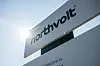 En skylt utanför fabriken Northvolt i Skellefteå.