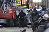 Emergency services attend the scene on Bourbon Street after a vehicle drove into a crowd on New Orleans' Canal and Bourbon Street, Wednesday Jan. 1, 2025. (AP Photo/Gerald Herbert) LBJ125