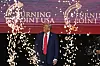 President Donald Trump arrives on stage to speak at a memorial for conservative activist Charlie Kirk, Sunday, Sept. 21, 2025, at State Farm Stadium in Glendale, Ariz. (AP Photo/John Locher) AZSS829
