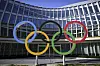 Olympic Rings are pictured in front of The Olympic House, headquarters of the International Olympic Committee (IOC) at the opening of the executive board meeting of the International Olympic Committee (IOC) in Lausanne, Switzerland, Tuesday, March 28, 2023. The International Olympic Committee (IOC) Executive Board is set to discuss the results of consultations regarding the status of athletes from Russia and Belarus in its meeting set to run until March 30. (Laurent Gillieron/Keystone via AP) SPE101