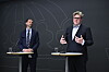 STOCKHOLM, SVERIGE 20260623Den särskilda utredaren Michael Målqvist och justitieminister Gunnar Strömmer (M) håller pressträff i samband med att betänkandet Ett nytt regelverk för granskning av utländsk finansiering av trossamfund och andra verksamheter överlämnas. Foto: Christine Olsson / TT / Kod 10430