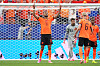 Netherlands' Cody Gakpo celebrates scoring his side's 4th goal against Sweden during a World Cup Group F soccer match in Houston, Saturday, June 20, 2026. (AP Photo/Eric Gay) WCRM226