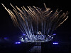 Participants of the 20th Maccabiah Games, known as the 'Jewish Olympics.' watch fireworks during the opening ceremony in Jerusalem, Thursday, July 6.2017. The games are an international competition for Jewish and Israeli athletes held every four years. (AP Photo/Tsafrir Abayov)
