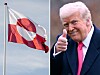 BILDEN FÅR ENDAST PUBLICERAS TILLSAMMANS MED TT:S URSPRUNGLIGA TEXT OCH FÅR INTE ÅTERANVÄNDAS I ANDRA SAMMANHANG Splitbild på USA:s president Donald Trump och den grönländska flaggan. Foto: Mads Claus Rasmussen/Ritzau Scanpix och John McDonnell/AP.
